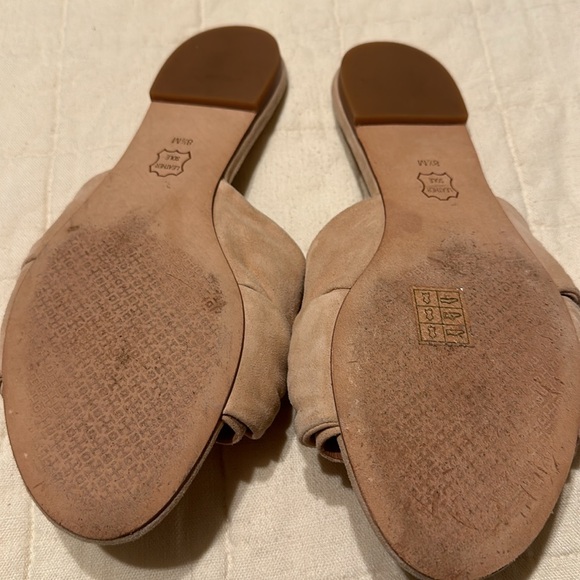 Tory Burch Annabelle bow slide, size 8.5. Tan, blush - Picture 9 of 11